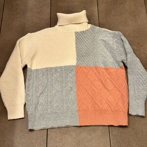 VICI Women’s Color Block Turtleneck Sweater Size L